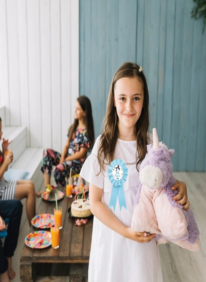 دبوس شارة هالوين للأخت الكبرى، دبوس هالوين للأخت المنتظرة، زر عيد ميلاد سعيد على شكل شبح أزرق للبنات، هدايا حفلة استقبال المولود الجديد "ليتل بو" - Image 5